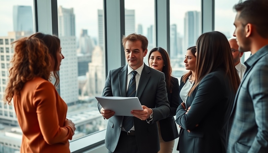 CEO leading strategic discussion post-reorganization in a modern office.