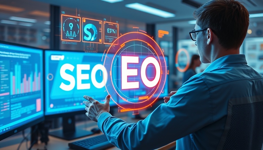 Futuristic SEO interface concept for local SEO strategies