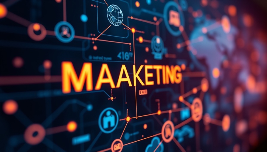Futuristic digital marketing interface highlighting AI-Powered SEO Strategies.