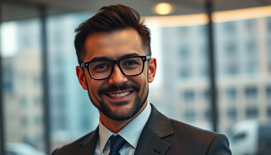 Keep Your Eyes Up - Confident man in a suit with glasses indoors.
