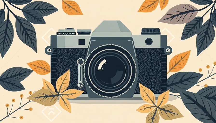 Stylized vintage camera illustration for digital marketing services