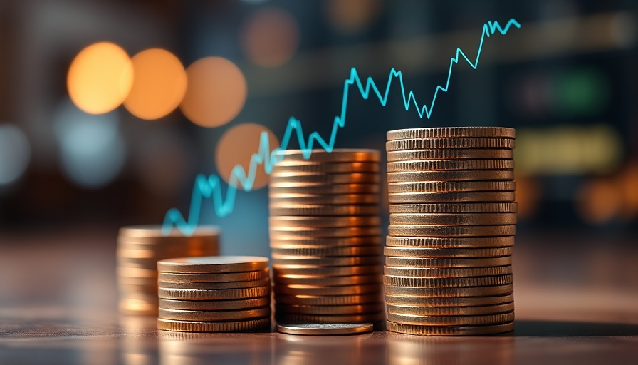 Stacks of coins with graphs illustrating CEO pricing strategy.