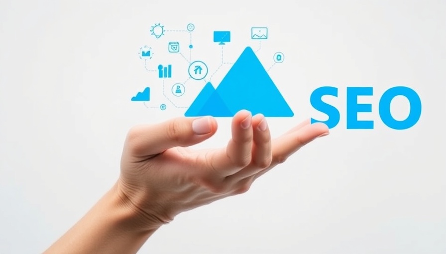 SEO services for small business concept with digital icons.