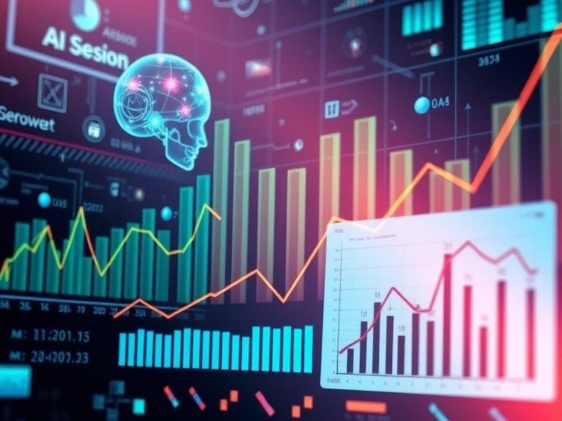 Creative visualization of AI and metrics showcasing innovative technology.