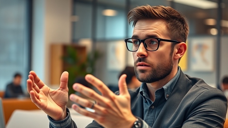 Focused man discussing legal marketing tips to boost client conversion rates.