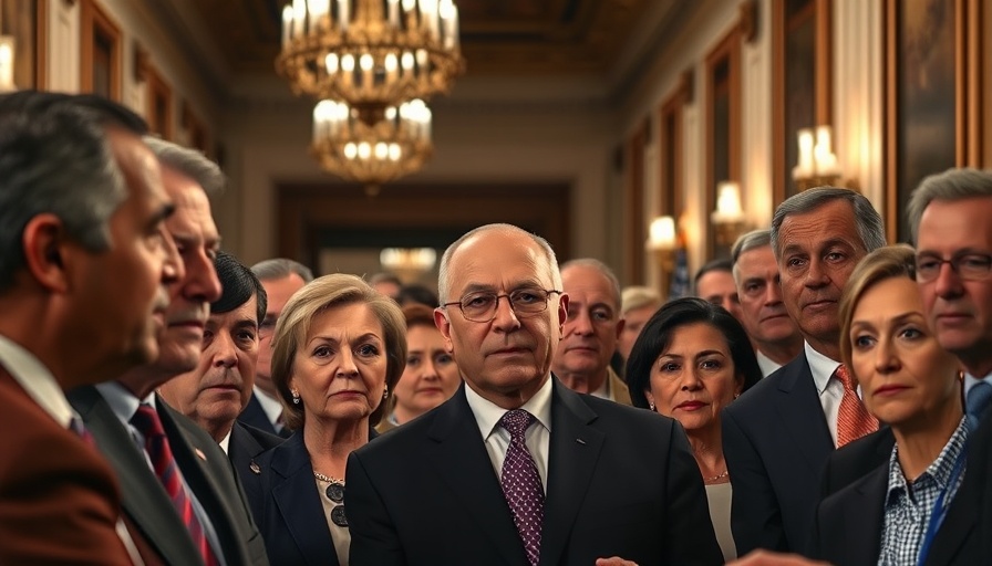 Politicians at a press conference addressing media queries.