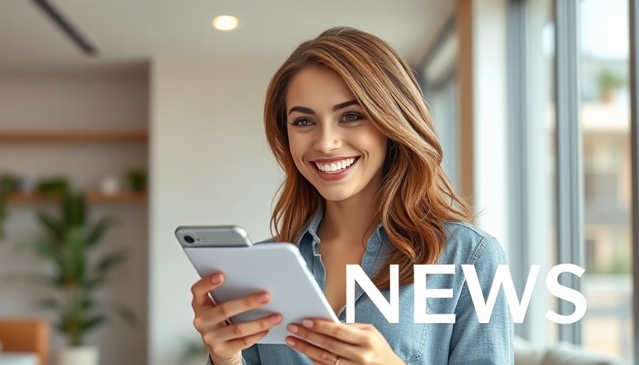 Woman sharing Green Card for Immigrants news indoors.
