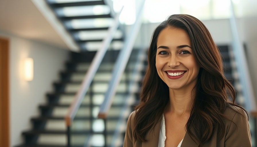 Smiling woman sharing 1-601 waiver approval news indoors.
