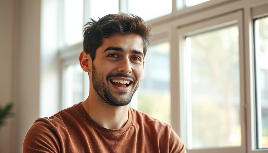 Man discussing 4 reasons to apply for U.S. citizenship with window background.