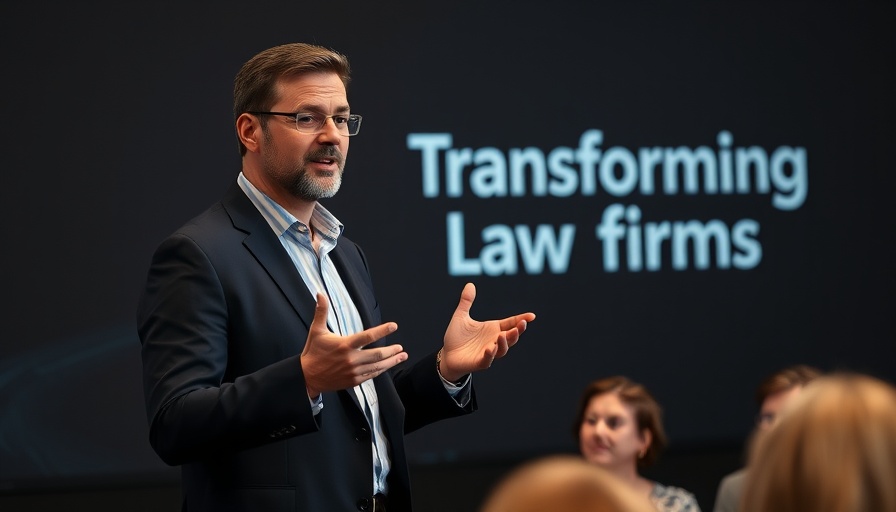 Confident speaker on transforming law firms, emphasizing scaling your law firm.