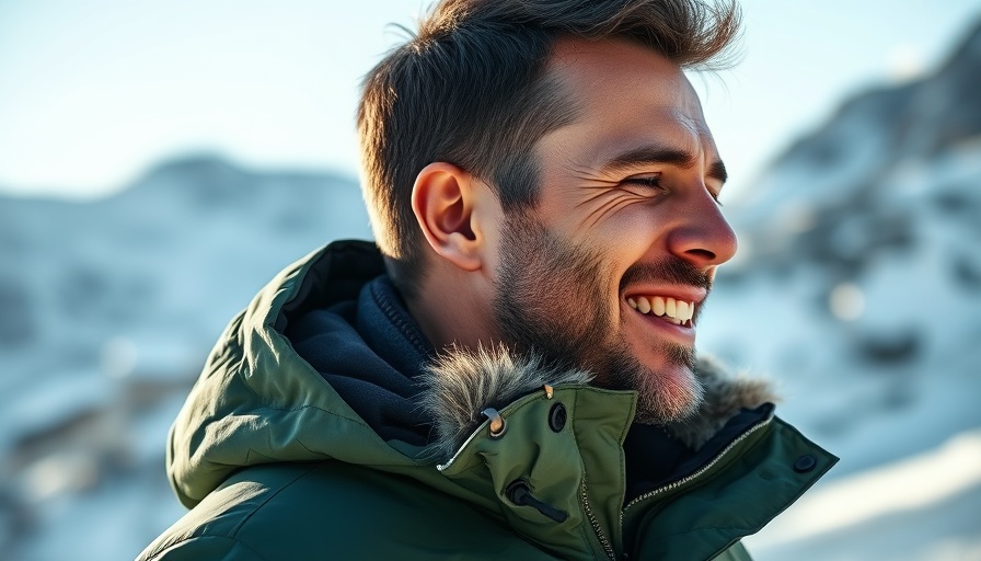 Man in green parka smiling in snowy landscape, Greenland Takeover by U.S.