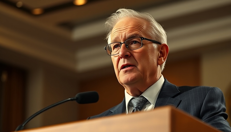 Older man speaking at podium, serious expression, Dr. Oz Medicaid Comments Controversy