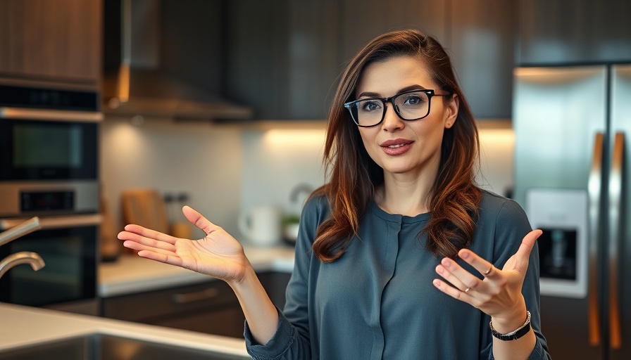 Woman discusses visa overstays, green card eligibility in a kitchen.