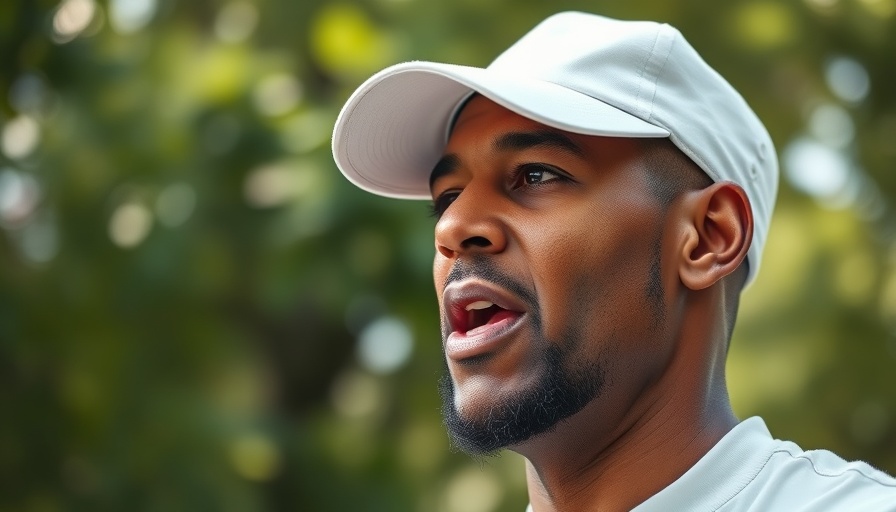 Man speaking outdoors with a white cap, defunding LGBTQ youth suicide hotline topic