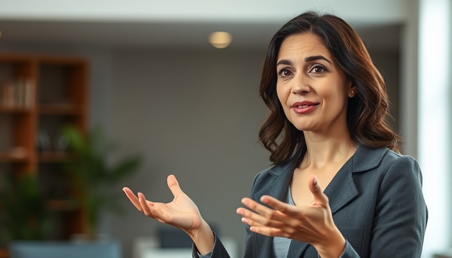 Naturalization with a criminal record explained by woman indoors.