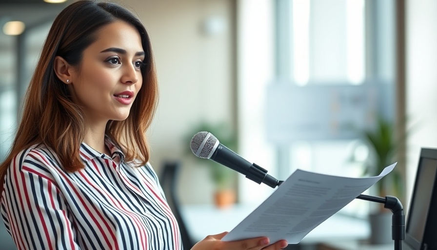 Young woman explaining family-based interviews and travel bans.
