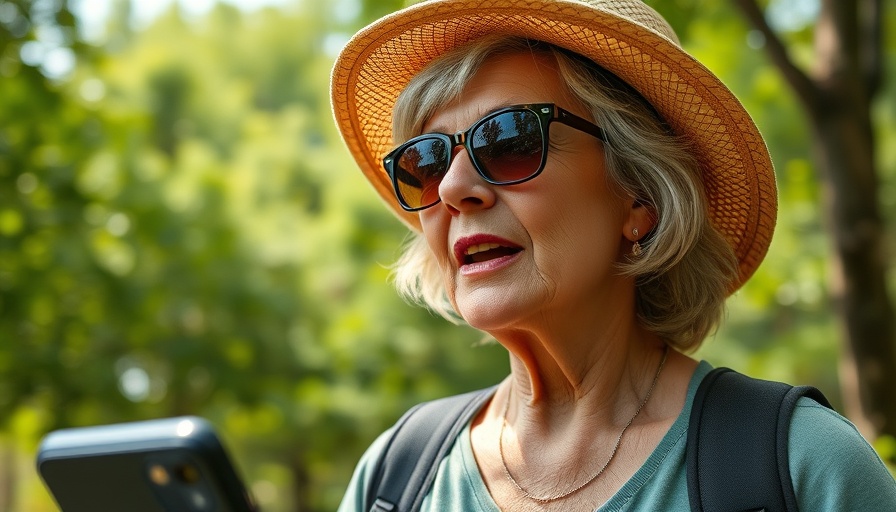 Middle-aged woman outdoors discussing green card holders returning to U.S.