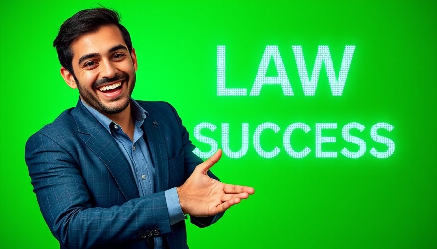 AI tools for lawyers showcased by a smiling man with success message.