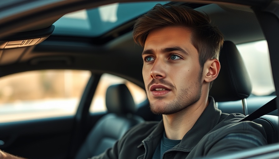 Young man in car discussing immigrating to the U.S.