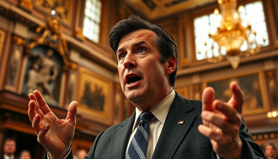 Democrats Against Authoritarianism - politician passionately speaking.