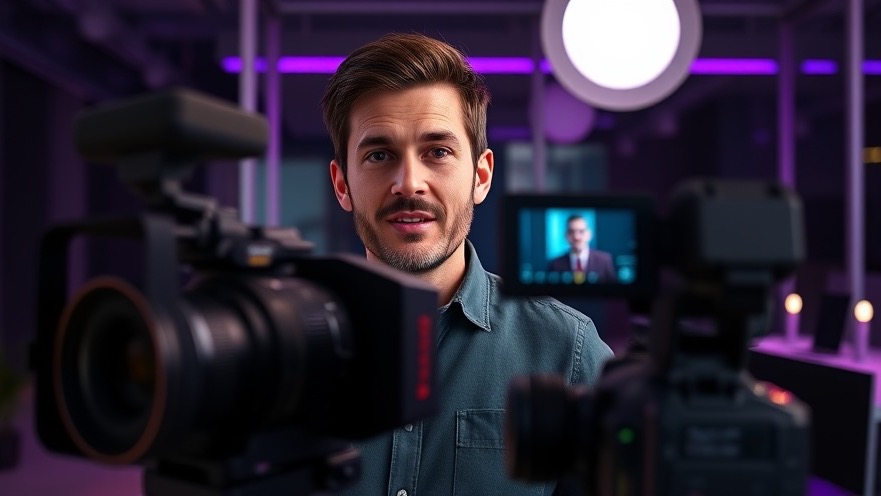 Man explaining effective immigration video marketing strategies in a modern office.