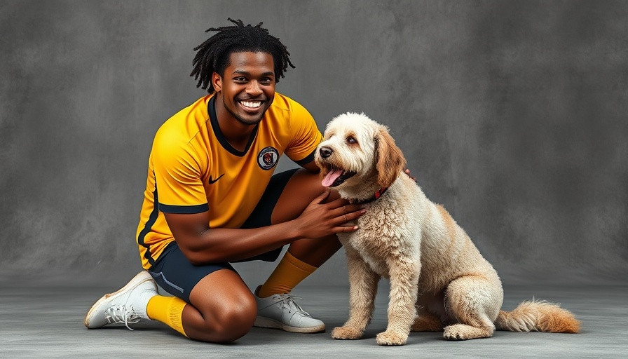Cheerful athlete and dog showcasing Trupanion Seattle Reign FC partnership.