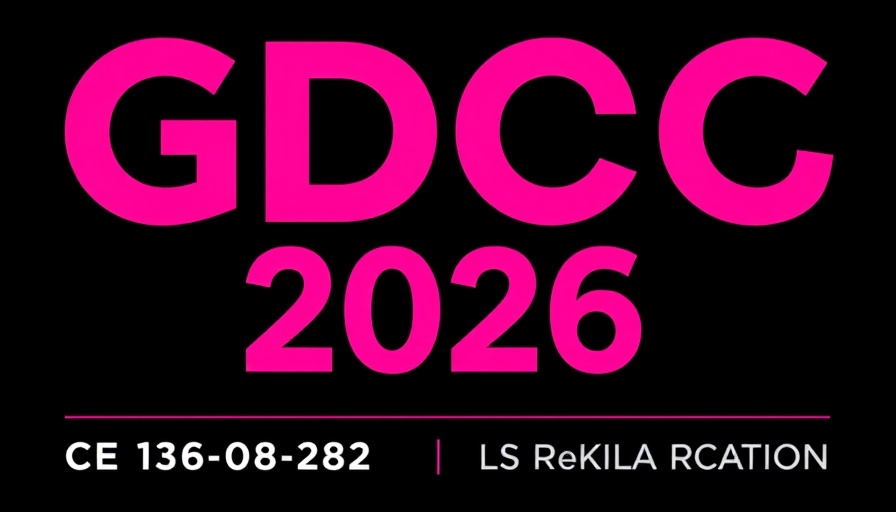 GDC 2026 Festival of Gaming announcement poster in pink on black.