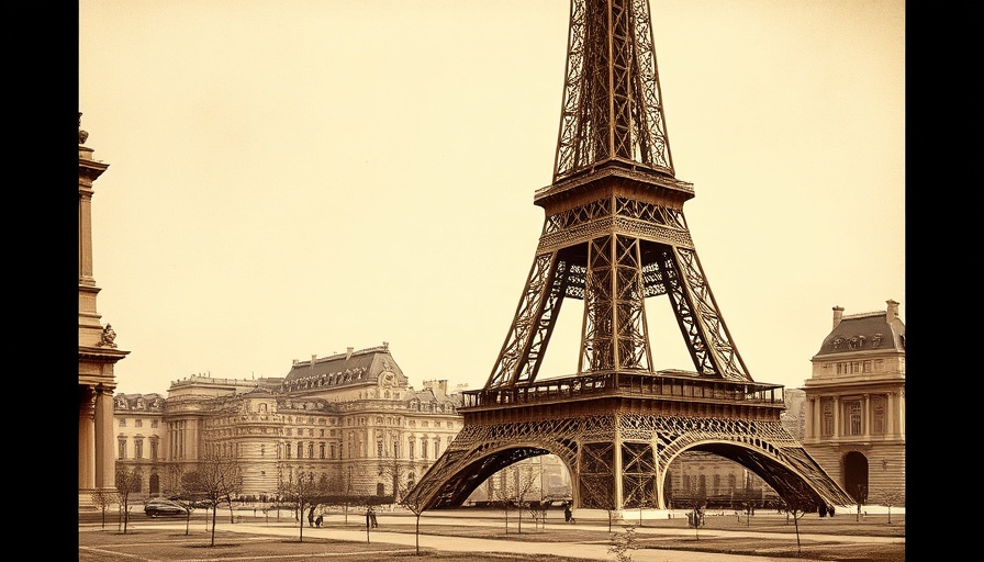 The world is never finished: Eiffel Tower under construction, historical photo