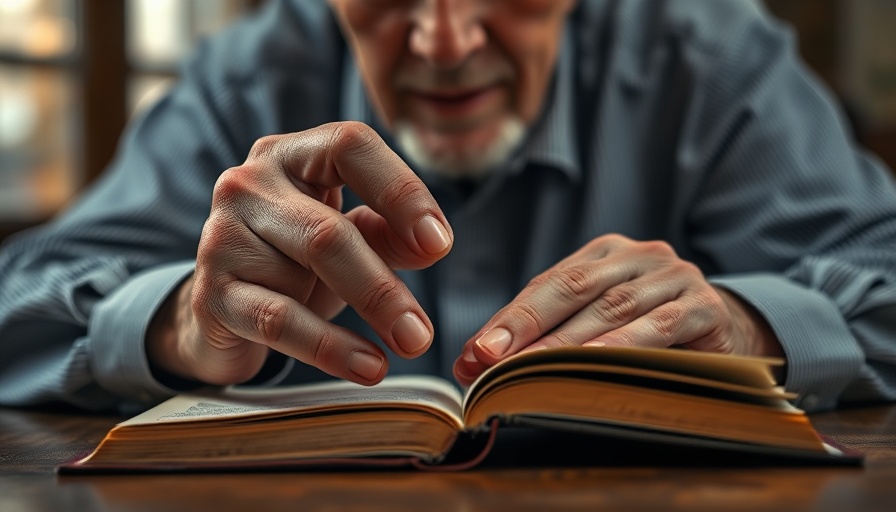 Elderly hands closing a book, symbolizing reflection.