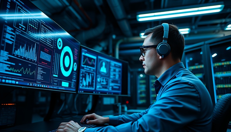 Cybersecurity analyst in control room showcasing importance of automation.