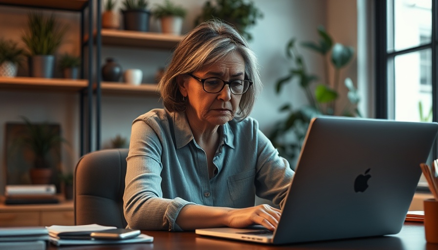 Stressed woman at desk, seeking wellness gifts for burnout.