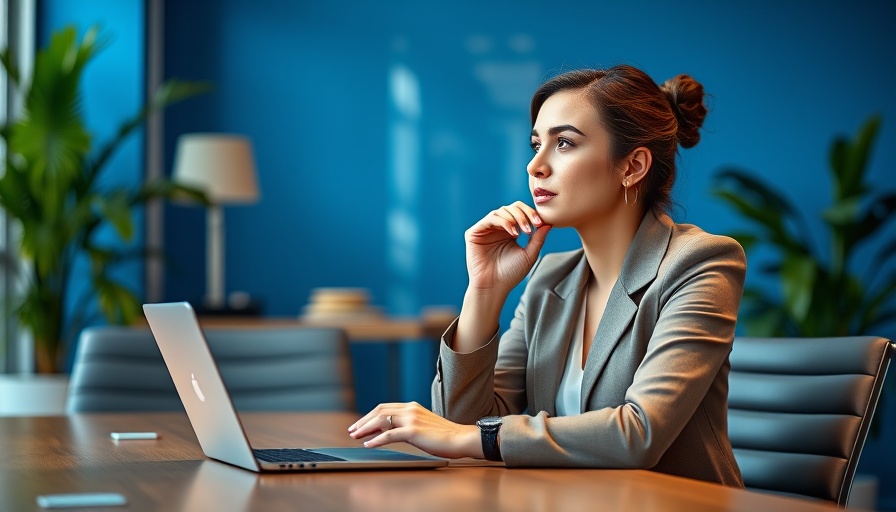 Professional woman in office meeting illustrating importance of human expertise in AI age.