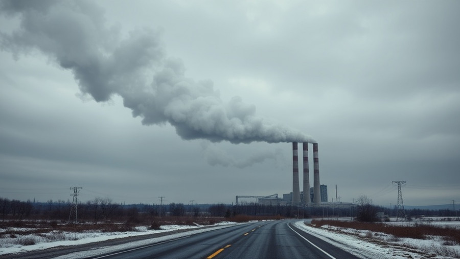 Industrial chimneys emitting smoke indicating increase in CO2 levels.