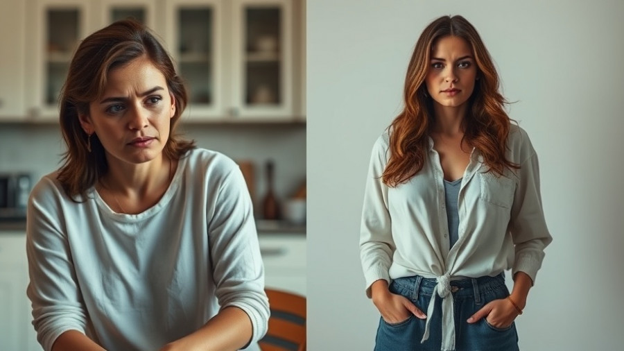 Contrasting images of women highlighting genetic predisposition to depression in women.