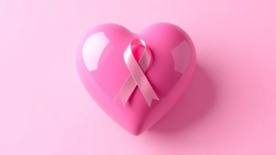 Pink heart with ribbon for pet breast cancer awareness.