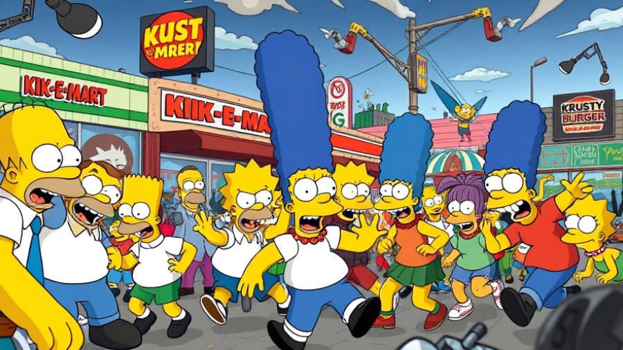 Futurama mod for Hit and Run scene with cartoon characters in action.