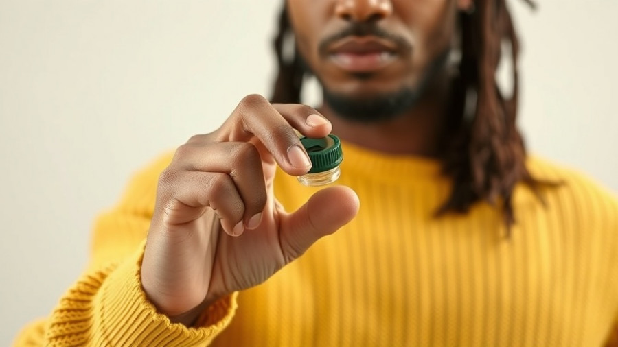 Reduce Microplastics: person handling a plastic bottle cap.