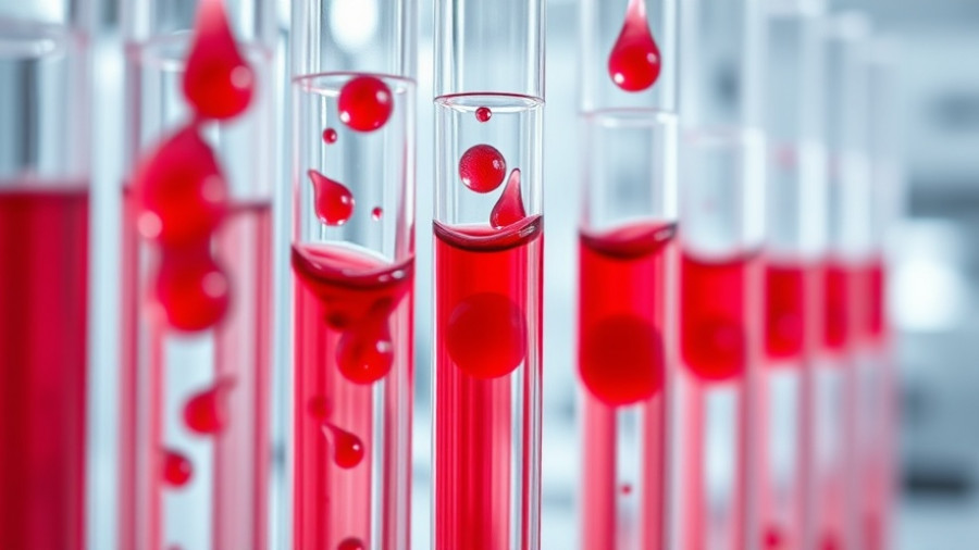 Fetal Alcohol Syndrome diagnosis test setup with red liquid in lab.
