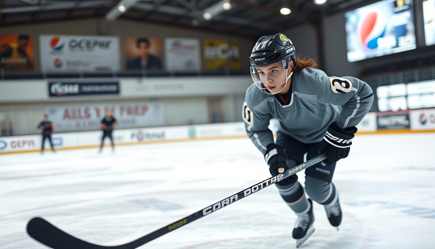 Calgary Flames prospects ice hockey player in action on ice rink