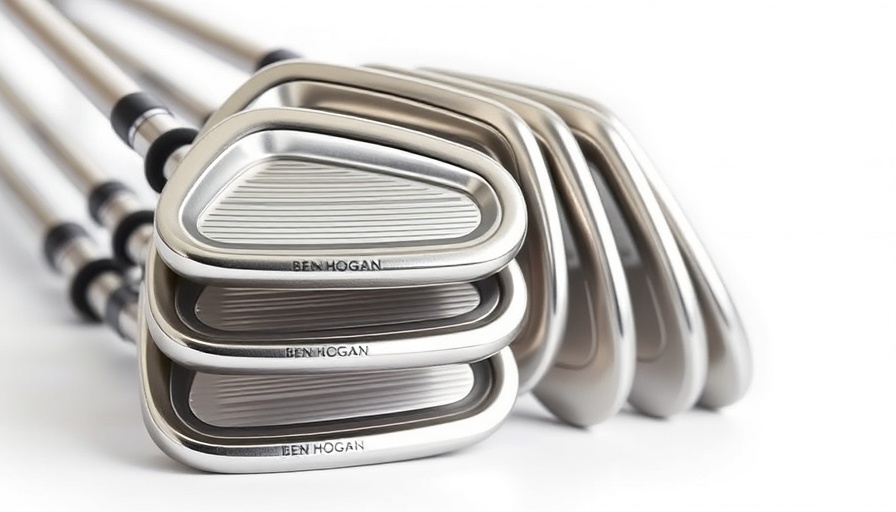 Sleek Ben Hogan Legend Irons with metallic finish.