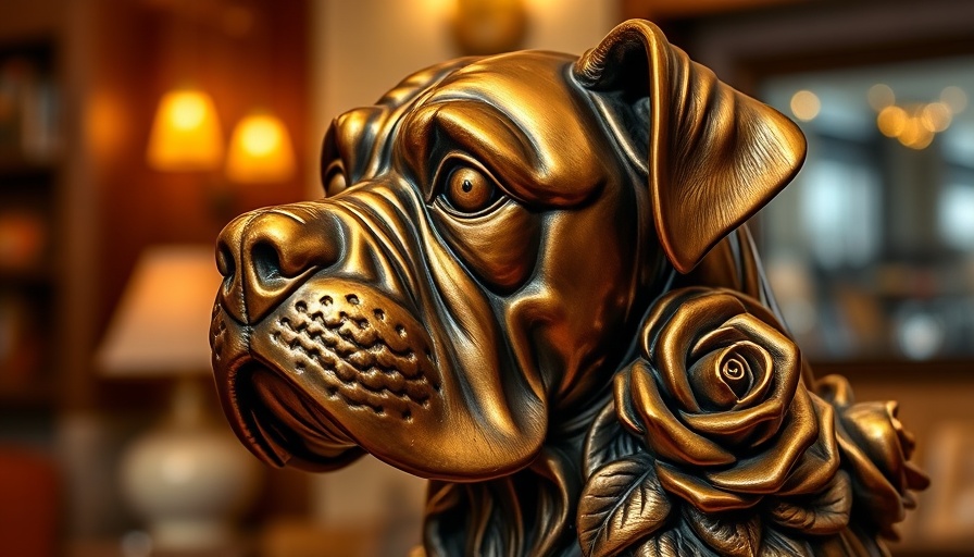 Elegant bronze dog sculpture, pet-friendly Portland hotels