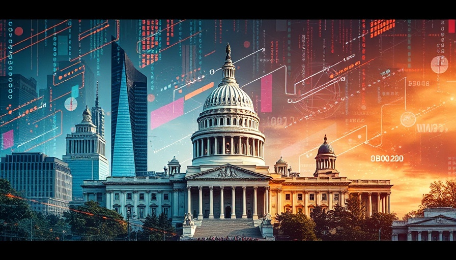 Dramatic digital collage of governmental buildings for online safety policy.