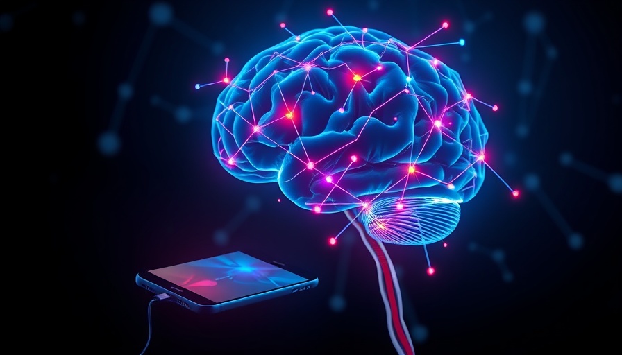 Conceptual brain image showing dopamine and social media addiction.