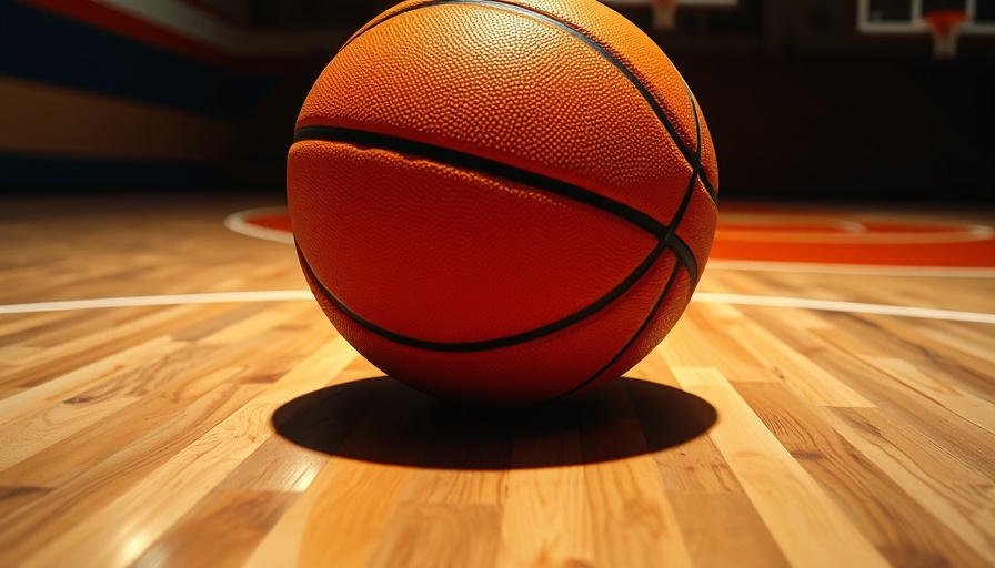Basketball on court during Ohio Boys Basketball Tournament
