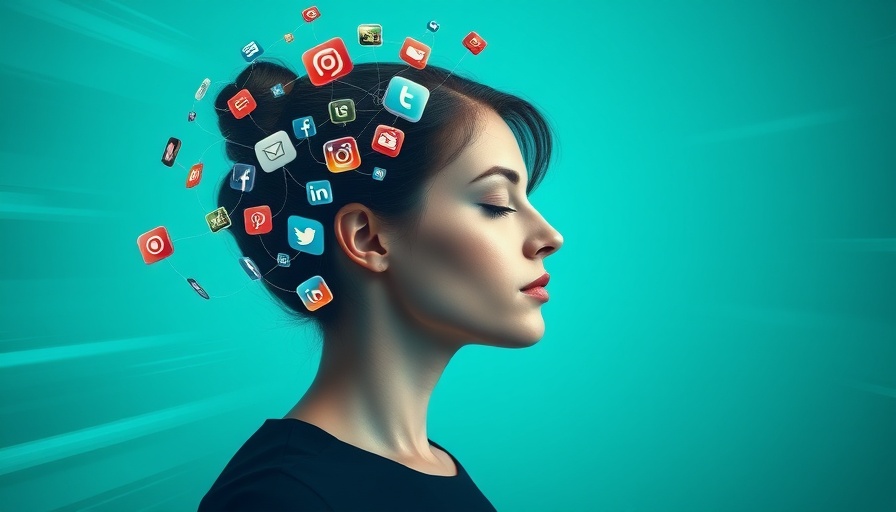Abstract portrayal of delusion amplification by social media.