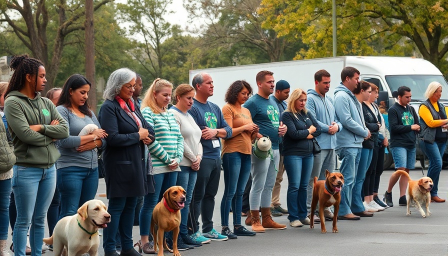 Community line at Bradshaw Animal Shelter Wellness Clinic event