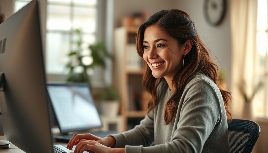 Maximize productivity when working remotely: woman enjoying work at home.