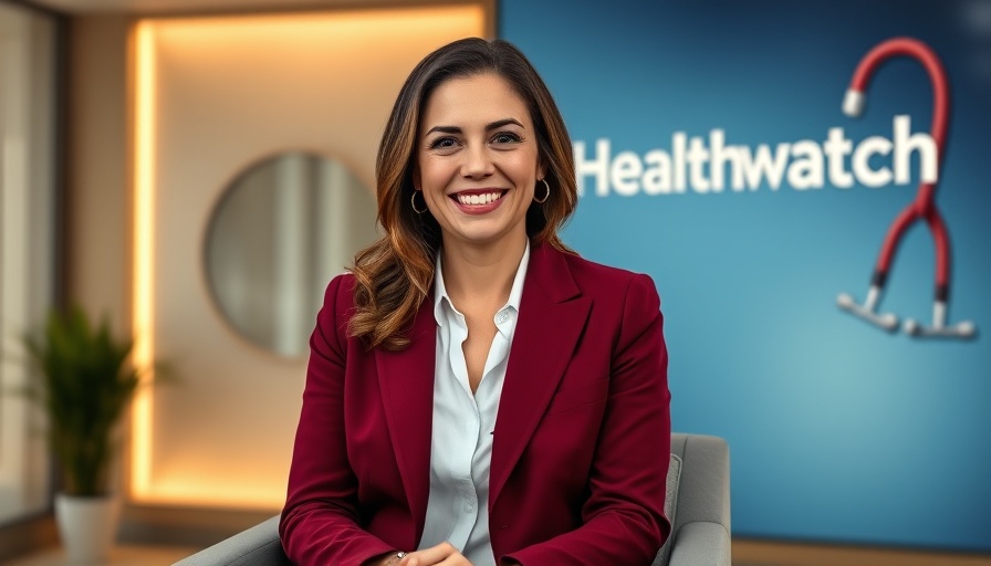 Woman discussing mental health at work in a studio setting.