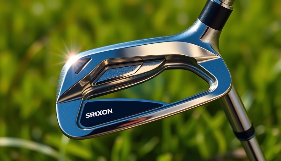 Close-up of Srixon ZXi iron club showcasing design.