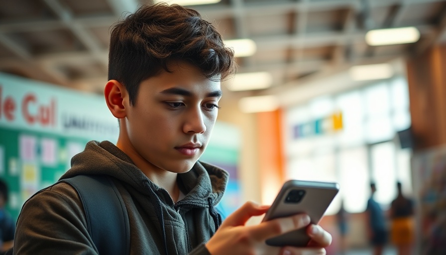 Teen engrossed in phone on colorful bench, help teens unplug from technology.